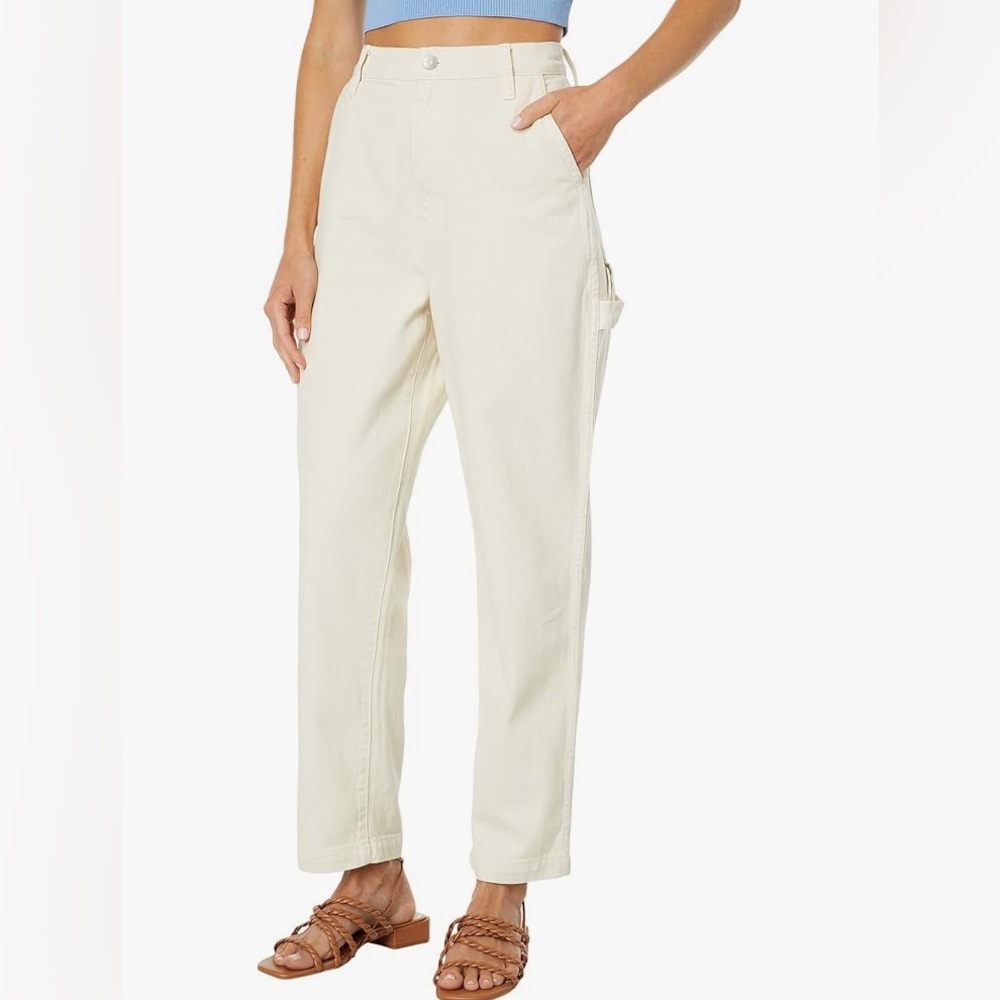 NWOT Madewell Eggshell Tapered Carpenter Jeans